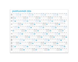 Jaarplanner Kalender 2026 - Wandkalender - 80x60cm - Inclusief Feestdagen - Liggend - Overzichtelijke Jaarkalender voor Thuis of Kantoor - wandplanner - jaarkalender - posterkalender