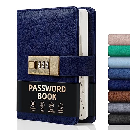 WEMATE Password Book with Lock with Alphabetical Tabs 600 Password Space, Password Organizer Log with Lock, Password Holder for Computer 4.33 x 6.18 inch Purple WEMATE Password Book with Lock with Alphabetical Tabs 600 Password Space, Password Organizer Log with Lock, Password Holder for Computer 4.33 x 6.18 inch Purple