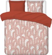 Luxueuze Terschellinger Flanellen Winter Dekbedovertrekset – Terracotta Boho – Voor Ultiem Comfort en Warme Nachten – 260x200/220 cm