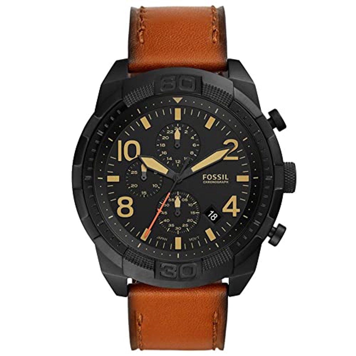 Chronograaf Bagage Leren Horloge 50 mm