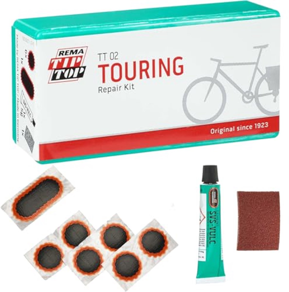 Reparatieset voor fietsbanden - Inclusief patches, vulkaniseervloeistof en schuurpapier