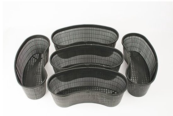 Ovale en Niervormige Plantenmanden voor Vijver en Tuin - Set van 5 - Kunststof Waterplanten Mand