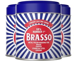 Brasso Poetswatten - Poetsmiddel - 3 x 75g - voordeelverpakking