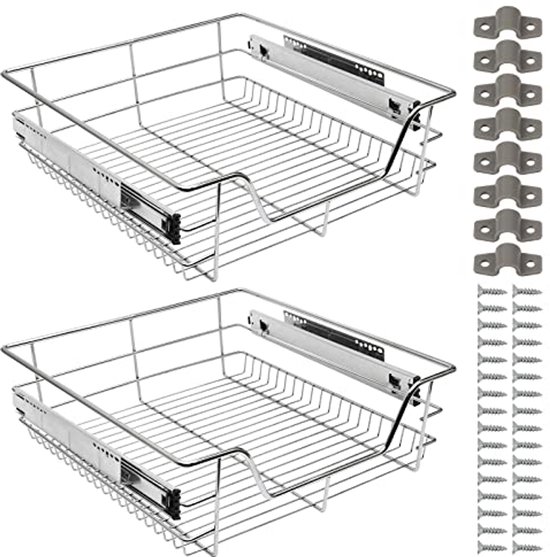 My Ninki ® Verstelbare Telescopische Lade voor Keuken en Opslag, Geen Boren Nodig