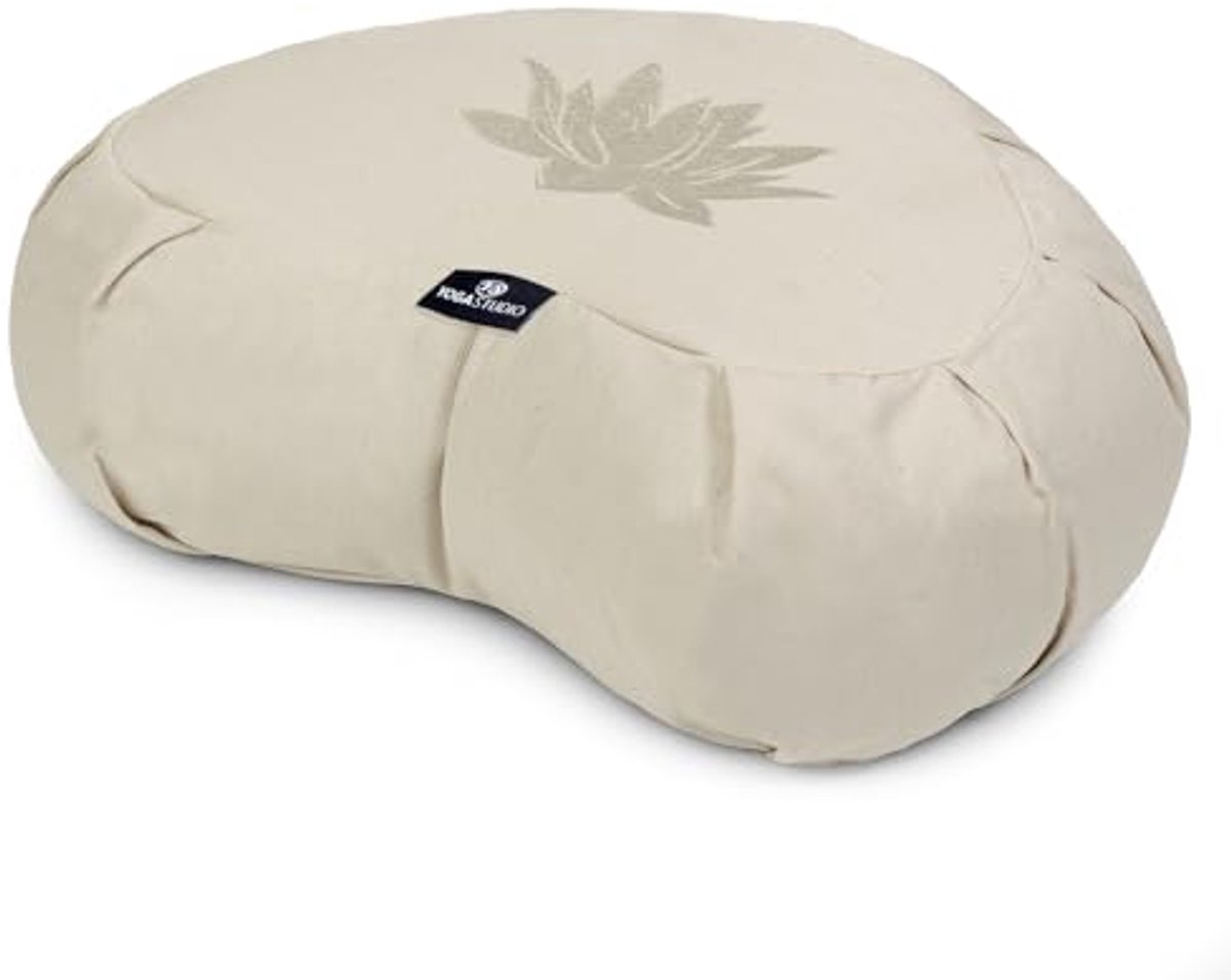 Meditatiekussen voor Yoga en Zen Meditatie - Katoenen Hoes & Boekweitdoppen - 42 x 13 x 18 cm