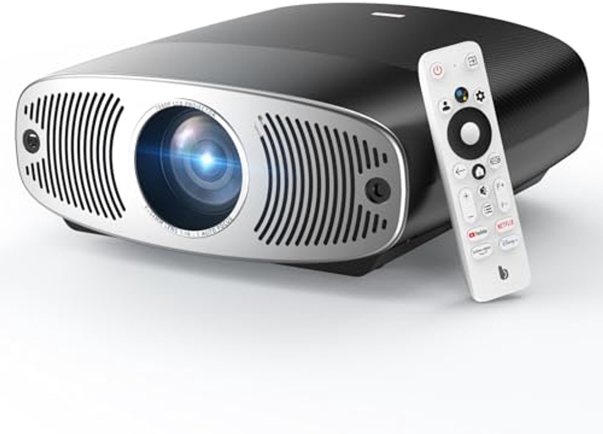 4K Smart Beamer met Android 9.0 en Google TV - Videoprojector met Autofocus & Dolby Audio