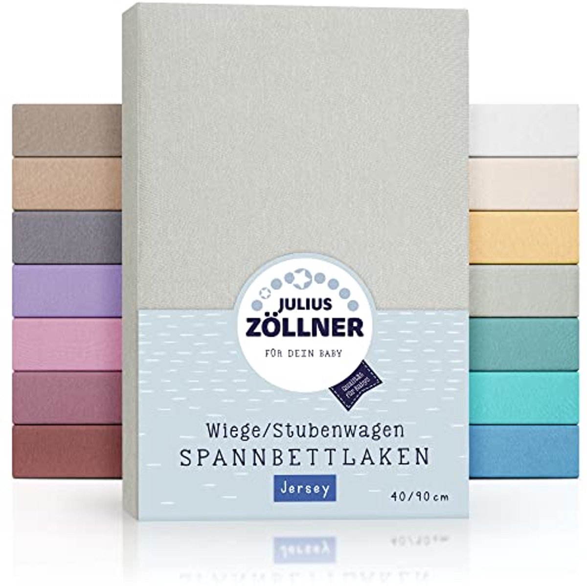 Jersey Hoeslaken voor Wieg - Lichtgrijs - 90/40 cm