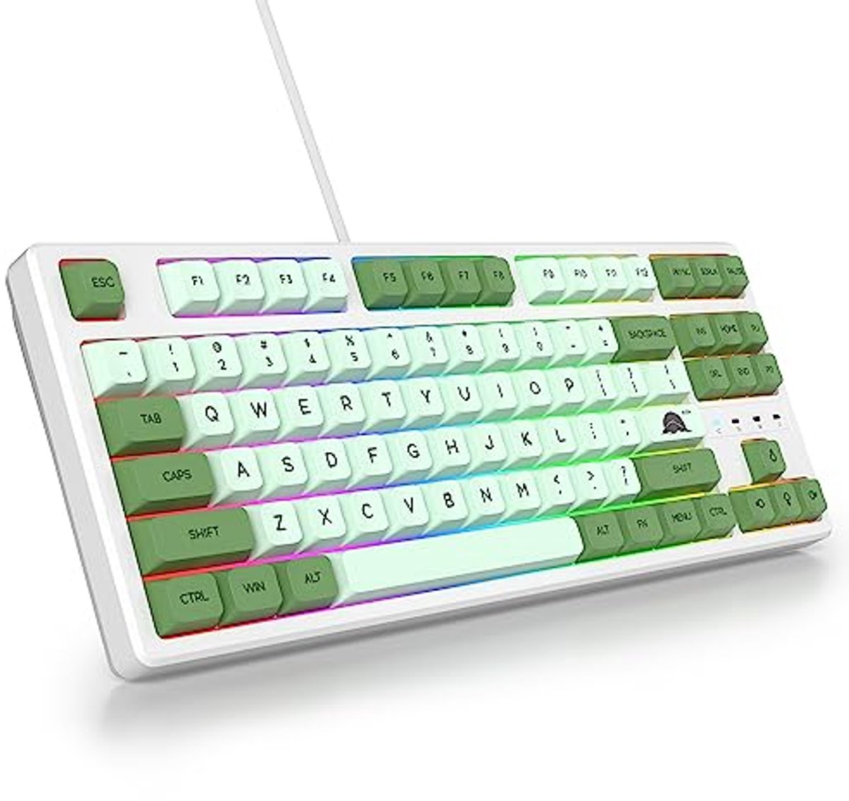 Draagbaar Mechanisch Gaming Toetsenbord met RGB Achtergrondverlichting – 87 Toetsen, Compact en Plug & Play