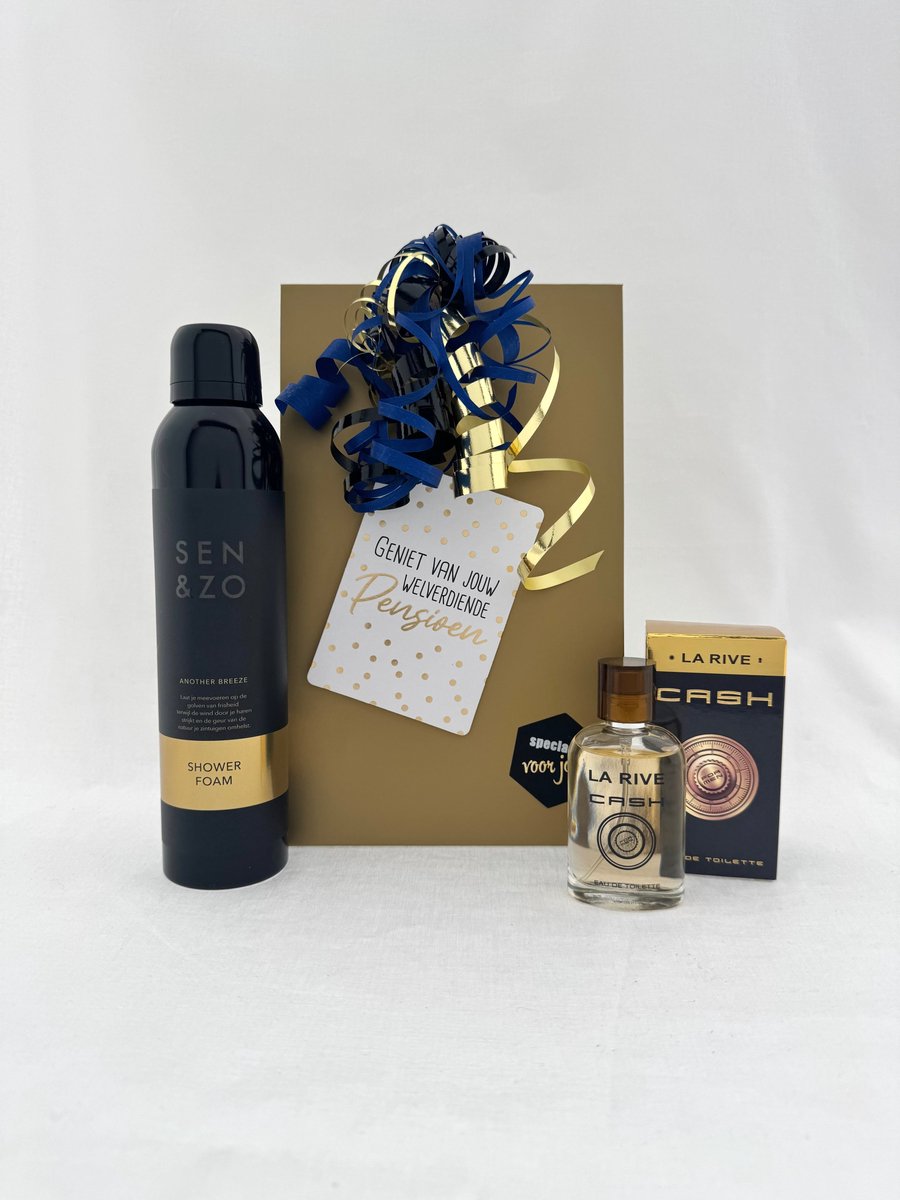 Pensioen •Cadeaupakket Heren• Sen&Zo Gold - Cadeau voor Mannen - Perfect Gifts