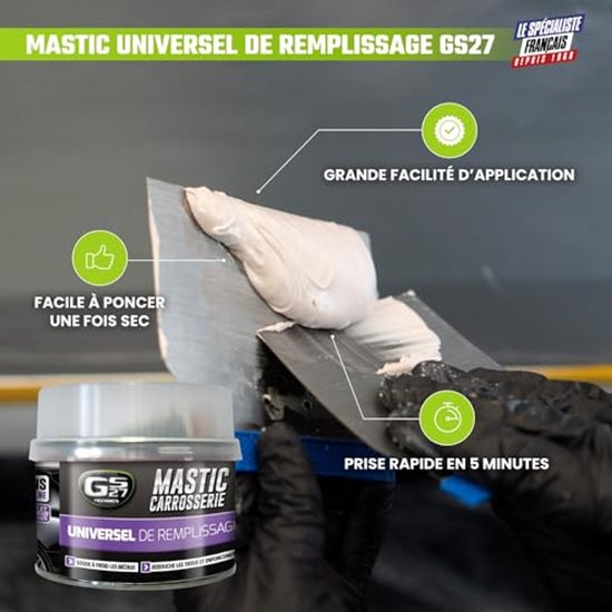 Universele vulkit voor carrosserie - Afdichtmiddel en Reparatieset 500g van Universele — afbeelding 3
