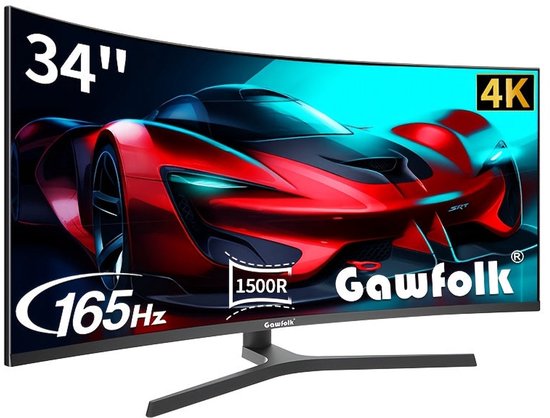 Ultrascherm – Curved Monitor – Ultrawide Scherm – Gaming Monitor – VA Paneel – 34 Inch – 3440x1440 Resolutie – 165Hz Refresh Rate