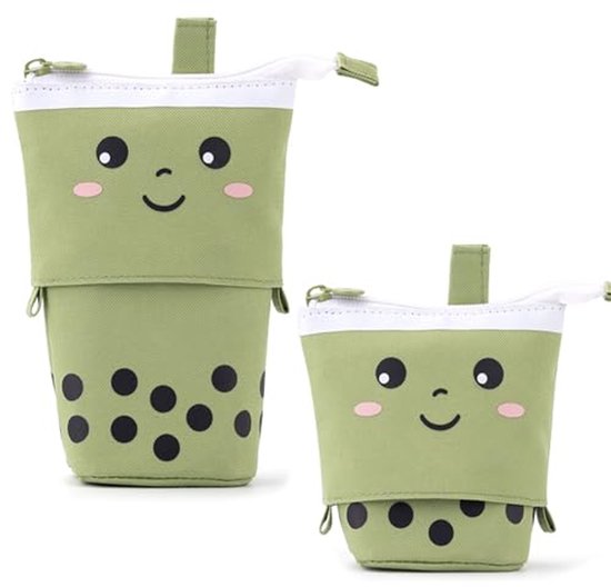 Shulaner Potloden etui 400, Houdt 420 Gekleurde Potloden of 280 Kleur Gel Pennen met Rits Sluiting Grote Capaciteit Nylon Pencil Case Pen Organizer - Paars roos