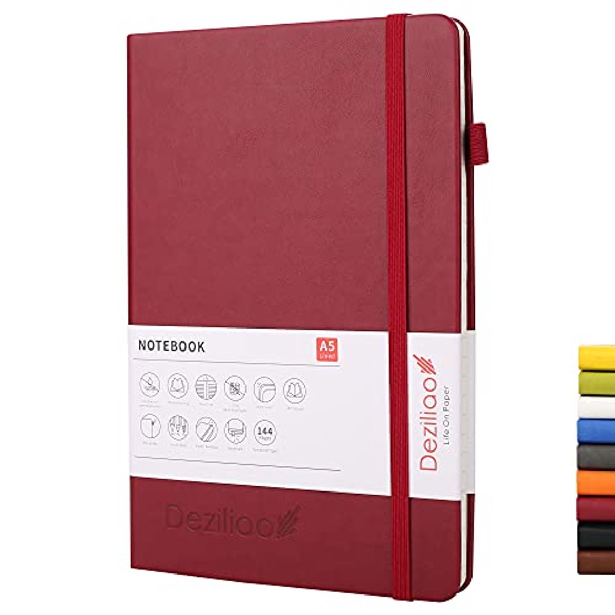 Gelinieerd dagboek notitieboek met harde kaft - medium formaat 14,5 cm x 21,3 cm