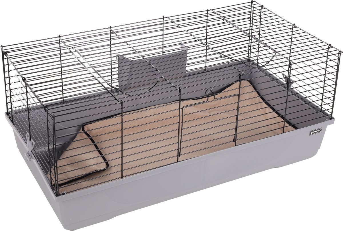 Hamster bodembedekking – hamsterkooi – Flamingo Deken Riley Taupe – 100x55x0,4 cm – wasbaar bodemdeken – stofvrij & absorberend – hygiënisch & herbruikbaar – ideaal voor knaagdieren