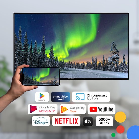 Salora SMART40TV, 101,6 cm (40"), 1920 x 1080 pixels, LED, Smart TV, Wifi, Noir