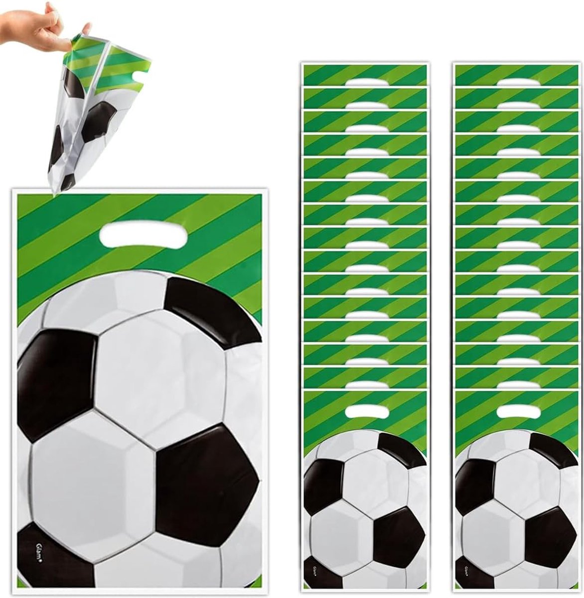 Uitdeelzakjes Voetbal - 30 Stuks - Voetbal Traktatiezakjes - Uitdeelzakjes - Traktatie zakjes voor Uitdeelcadeautjes - Uitdeelzakjes Kinderfeestje - Snoepzakjes