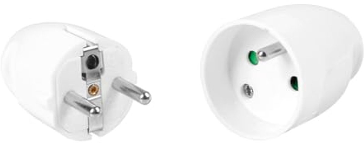 Stekker + Stopcontact 16A - Elektrische Aansluiting voor Apparatuur - 230V - Wit