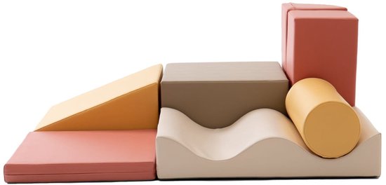 Set de 7 blocs de mousse Soft Play - Rose pastel Discoverer