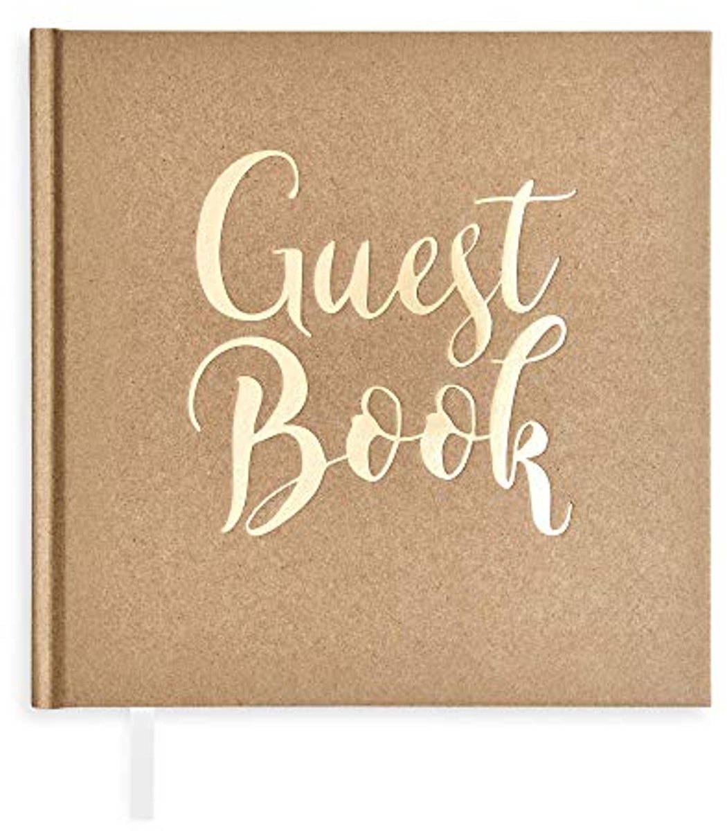 Elegant gastenboek voor bruiloft, doop en verjaardag - Hardcover met 72 pagina's