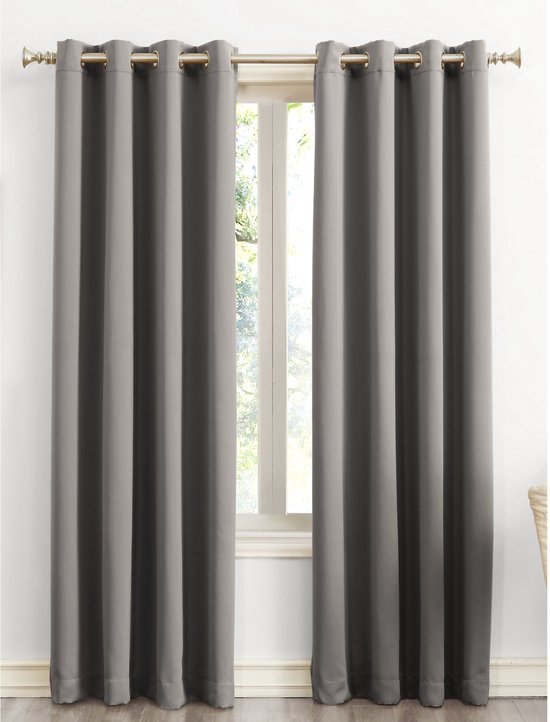 Elegance au quotidien – Rideaux occultants 70–90 % – 140 x 240 cm – Gris clair – Occultants, isolants thermiques et phoniques – 1 panneau