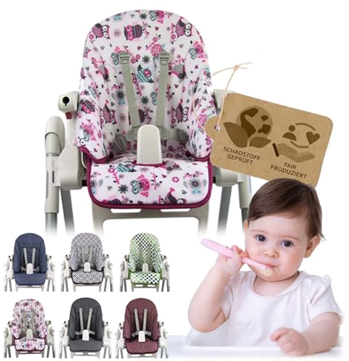 Reserveovertrek en Zitkussen voor Kinderstoelen - Compatibel met Diverse Modellen