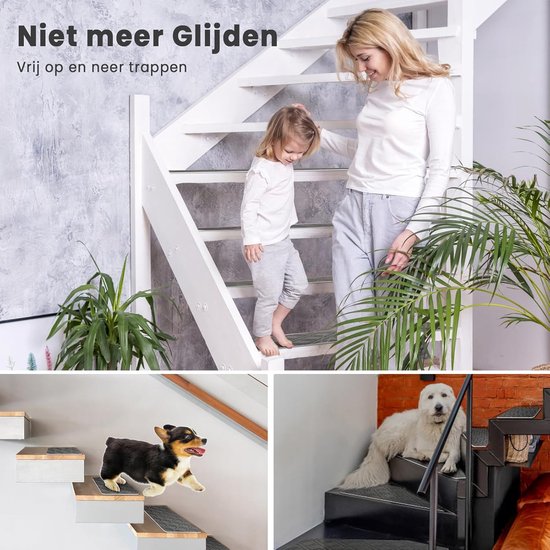 15 stuks Tapijt Trap Antislip Trapmatten Zelfklevend Traptapijt