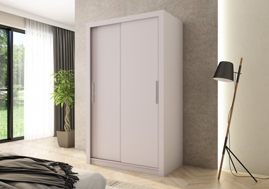 Promeubels - Kledingkast Miami - 120cm - Beige - Schuifdeur - Opbergkast