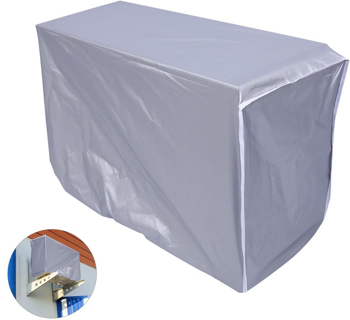 OIMG Airco Hoes - Airco Beschermhoes - airco hoes buitenunit - Airco Omkasting - Airco Afdekhoes - Airco Cover - Airconditioninghoezen - Beschermend Voor Hoofdunit Airconditioning - Waterdicht - Aircooler - 86 * 35 * 60 cm - Grijs - 1stuk