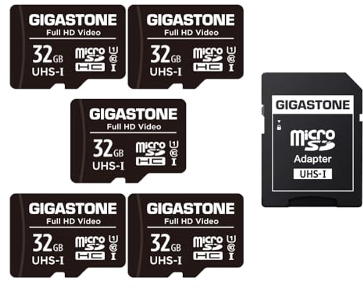 Geheugenkaart 32 GB - Hoge leessnelheid tot 90 MB/s - Ideaal voor Dronecamera en Full HD Video - Micro SDHC UHS-I met Mini-Hoesjes en SD-Adapter