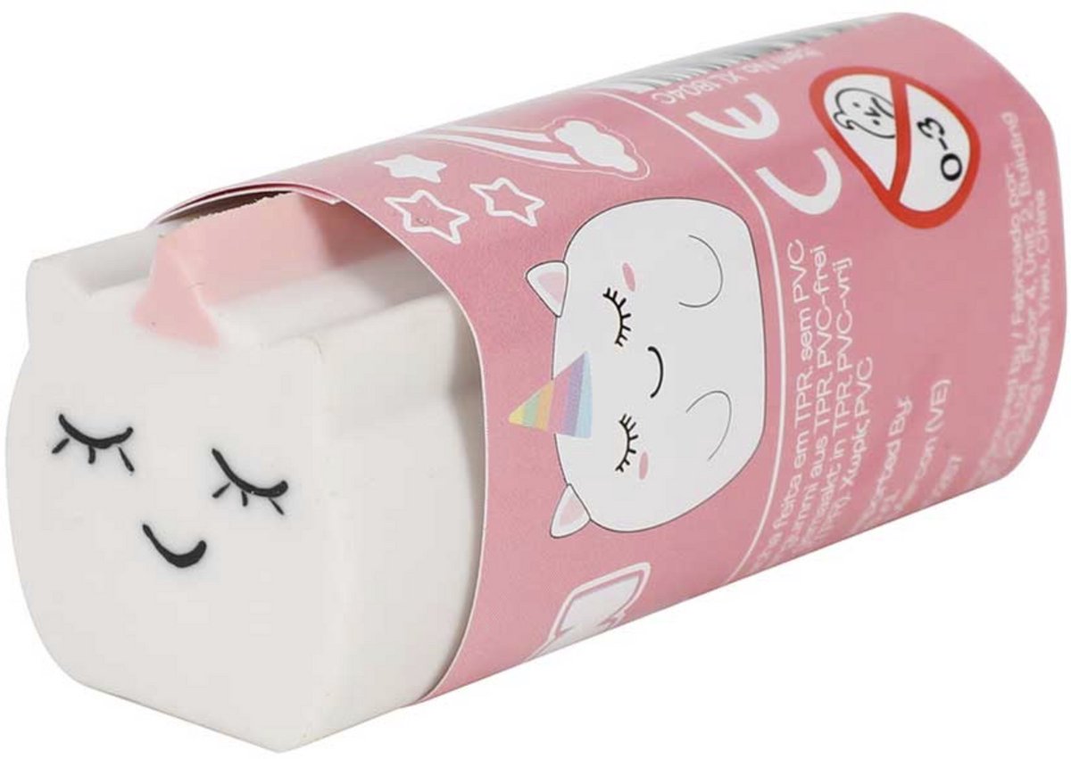 iTotal Unicorn Eraser Gum wit/roze 2.3x6cm 49gr