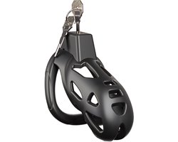 JustFun Chastity Cage - Maat L - Peniskooi - Kuisheidskooi voor Mannen - Seksspeeltjes voor Koppels - Sex Toys - Zwart