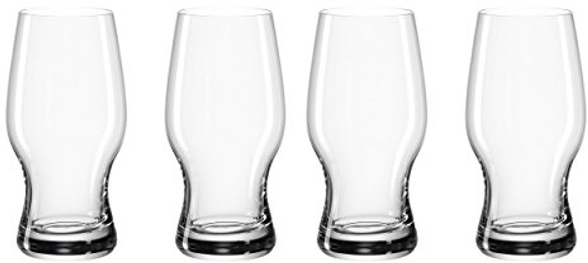 Set van 4 Bierbekers voor Craftbier - 330 ml - Dunwandig Glas met Cilindervorm
