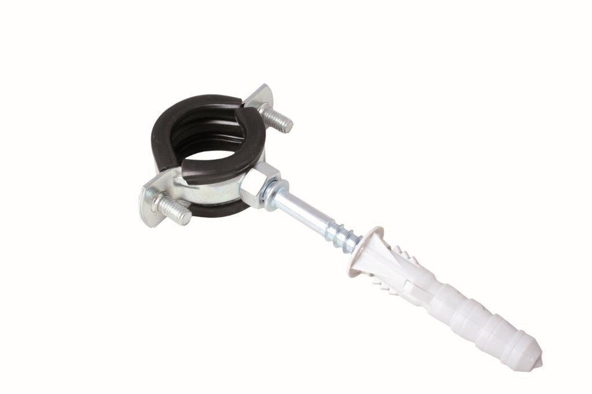 Radiatorconnect Buisklem 5/4" met beschermrubber – 2 stuks – inclusief schroefpen en plug