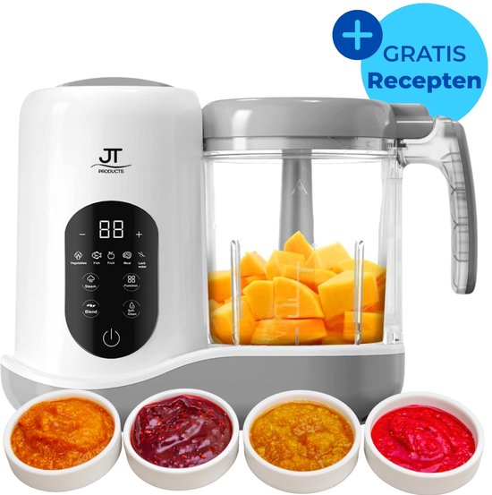 JT Products Baby Blender En Stomer - Baby Foodprocessor – Babycook – Baby Cooker - Babyvoedingmaker – Baby Food Maker – Baby Food Steamer – Baby Stoomkoker – Stomen, Blenden, Ontdooien, Opwarmen, Steriliseren