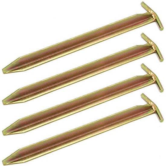COM-FOUR® 72x tentharingen van staal - lange en robuuste grondharingen voor kamperen en buiten - ideaal voor normale grond - 5 mm