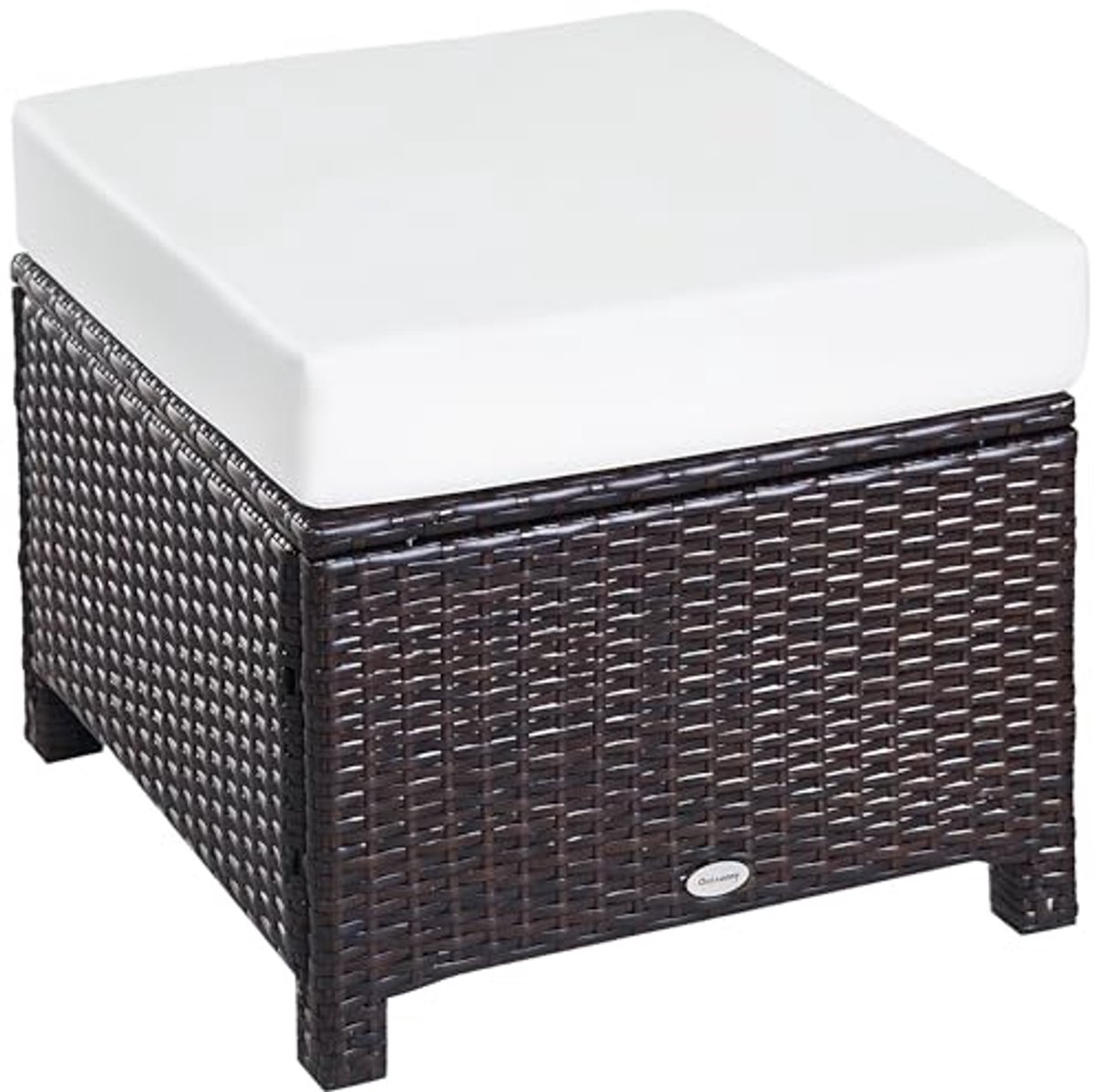 Rieten Voetsteun 50 x 50 x 35 cm voor Tuin en Terras - Bruin