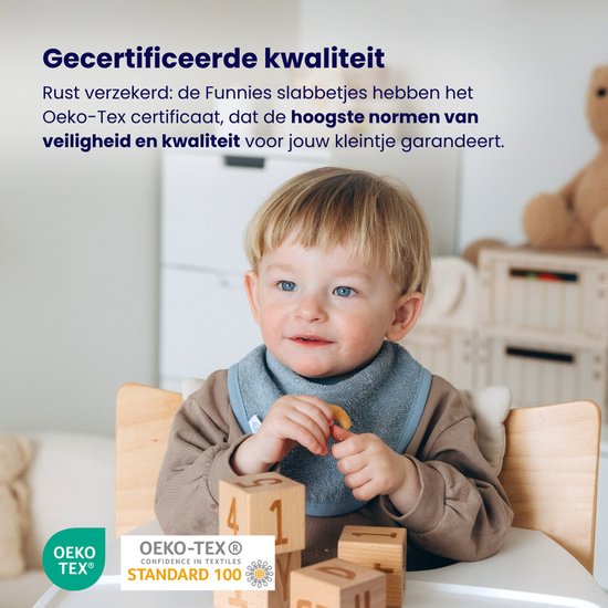 Funnies Bandana Slabbetjes 10 Stuks Stone Green - Set van 10 Zachte Slabbetjes - Kwijldoekjes - Spuugdoekjes - Gemaakt van 100% Katoenen Badstof - Absorberend, Zacht en Makkelijk Wasbaar - Ideaal voor Baby’s bij Voeden, Kwijlen en Spugen van Funnies. — afbeelding 2