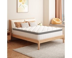 Elekiatech Matras 140x190 cm - 25 cm dik-Tweepersoonsmatrassen - Pocketvering matras - Anti-Allergische - met 9-laags composietstructuur