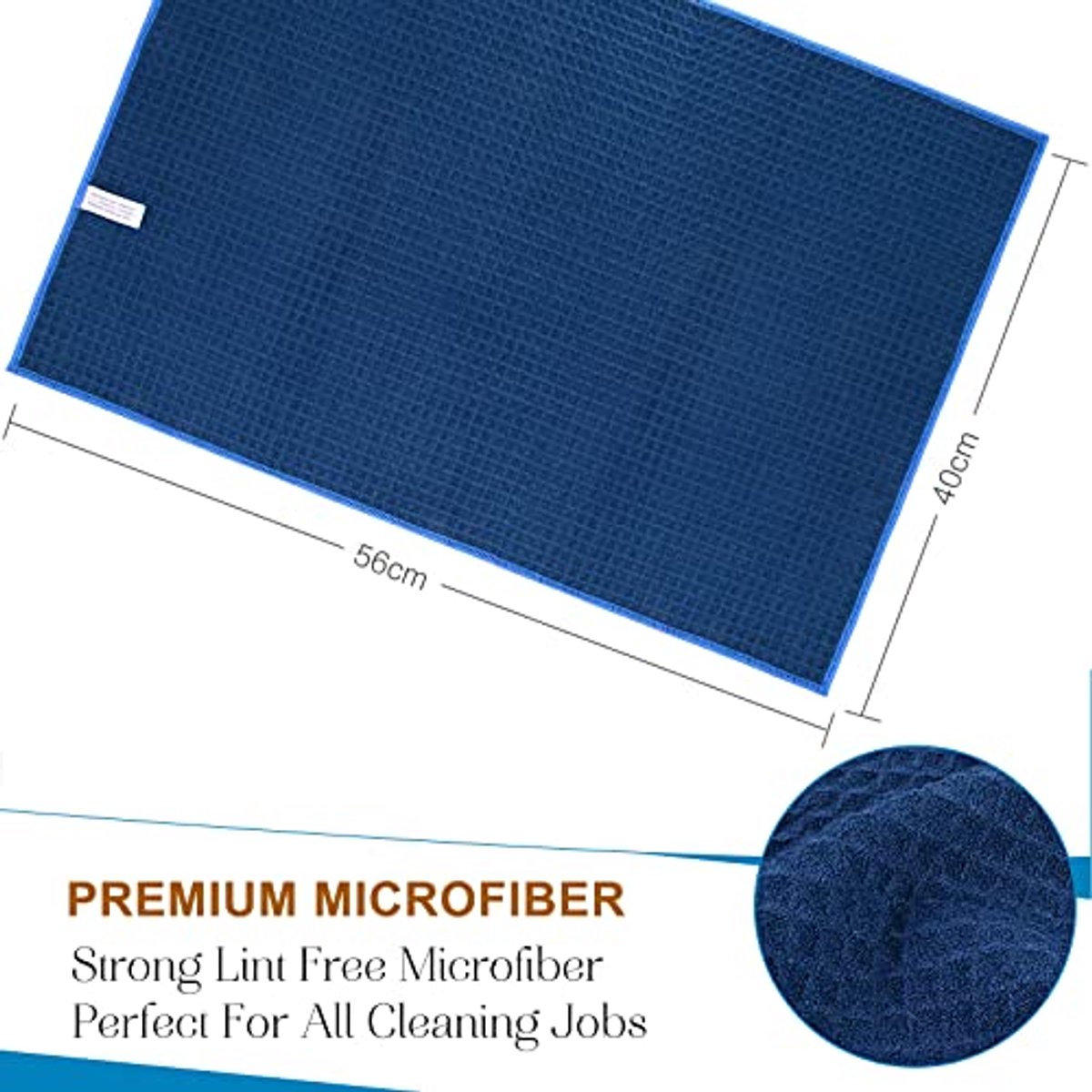 Set van 3 Super Absorberende Microvezel Keukenhanddoeken 40x56 cm Donkerblauw