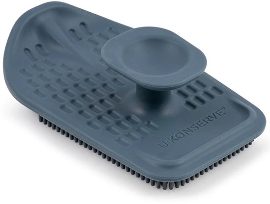 U-Konserve - Brosse à fruits et légumes en silicone Platinum - Bleu nuit