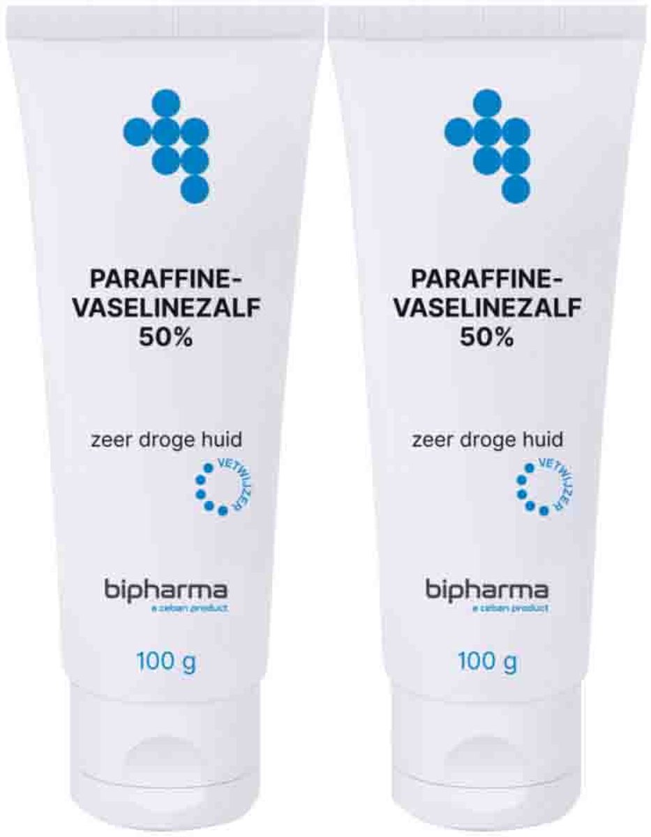 Bipharma Paraffine Vaselinezalf 50% - 2 x 100 gr - Voordeelverpakking