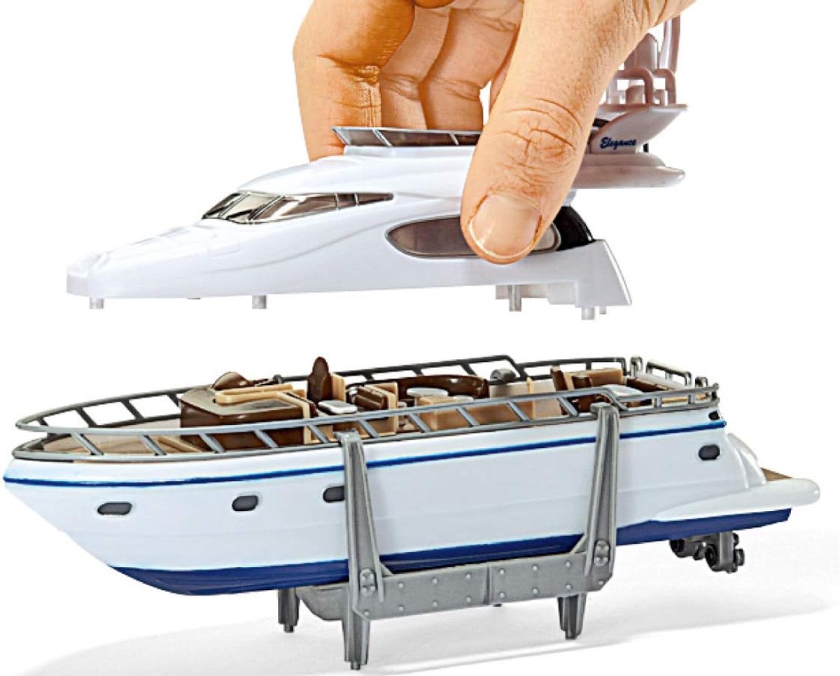SIKU 1849, Zwaartransport met Jacht, schaal 1:87, metaal/kunststof — cadeau in Spellen & Speelgoed - foto 2
