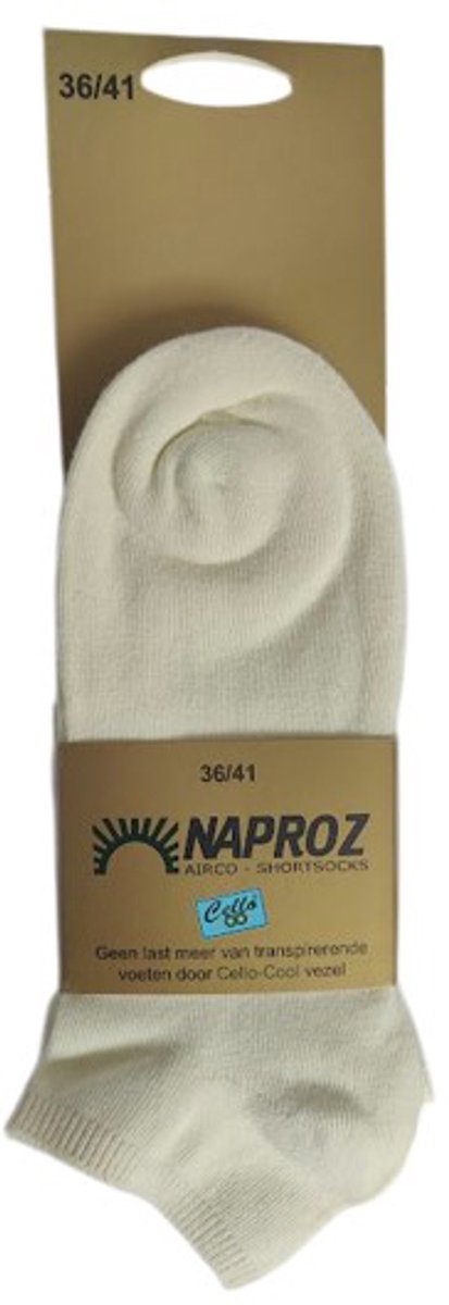 Naproz - Airco Shortsock - Voordeelset 3 paar - Ecru - maat 36-41