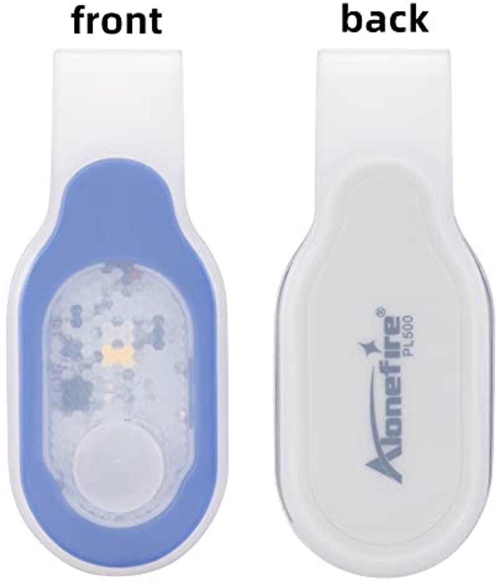 LOMUG Led-cliplamp, 2 stuks, verpleegkundige nachtlamp, clip-on zaklamp, USB-oplaadbaar, magnetisch, led-veiligheidslicht, 3 modi, voor