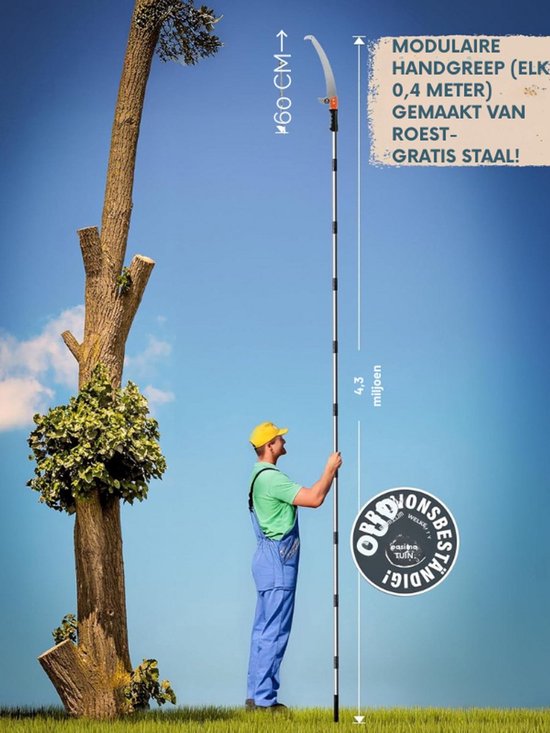 Thuys - Telescopische Boomzaag - Met Uitschuifbare Steel - Verstelbaar Tot 2.3 Meter van Thuys — afbeelding 5