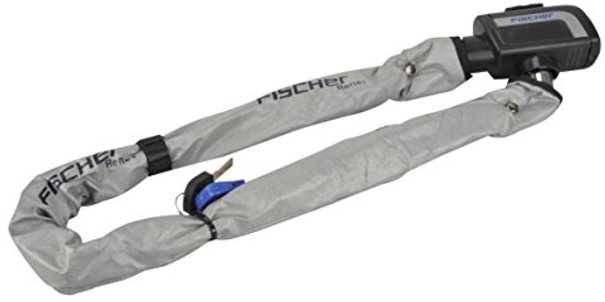 Kettingfietsslot met reflecterende strepen, 80 cm