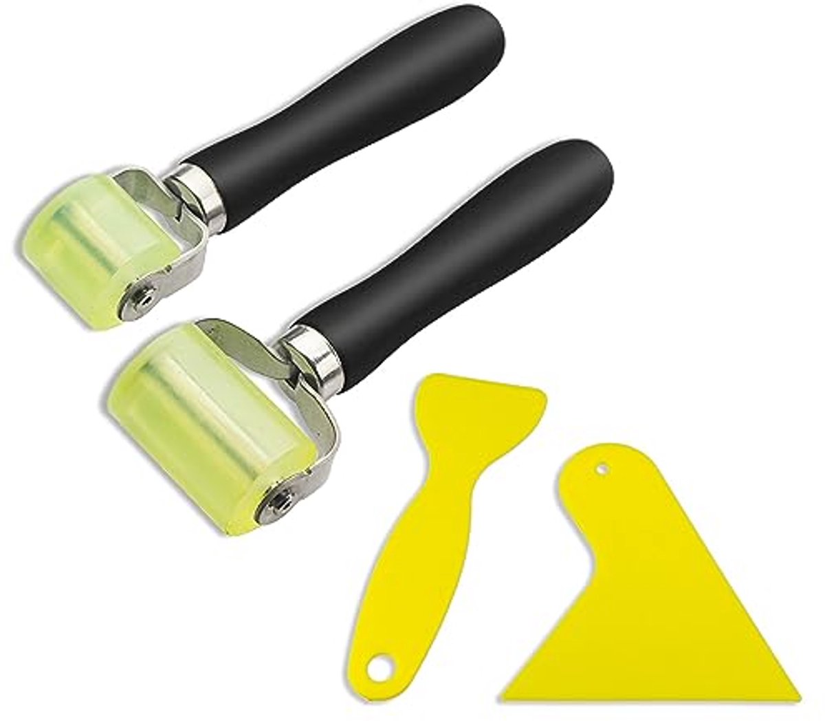 Rubber Rollen met Foil Squeegees - 2 Stuks voor Geluidisolatie en Reparaties