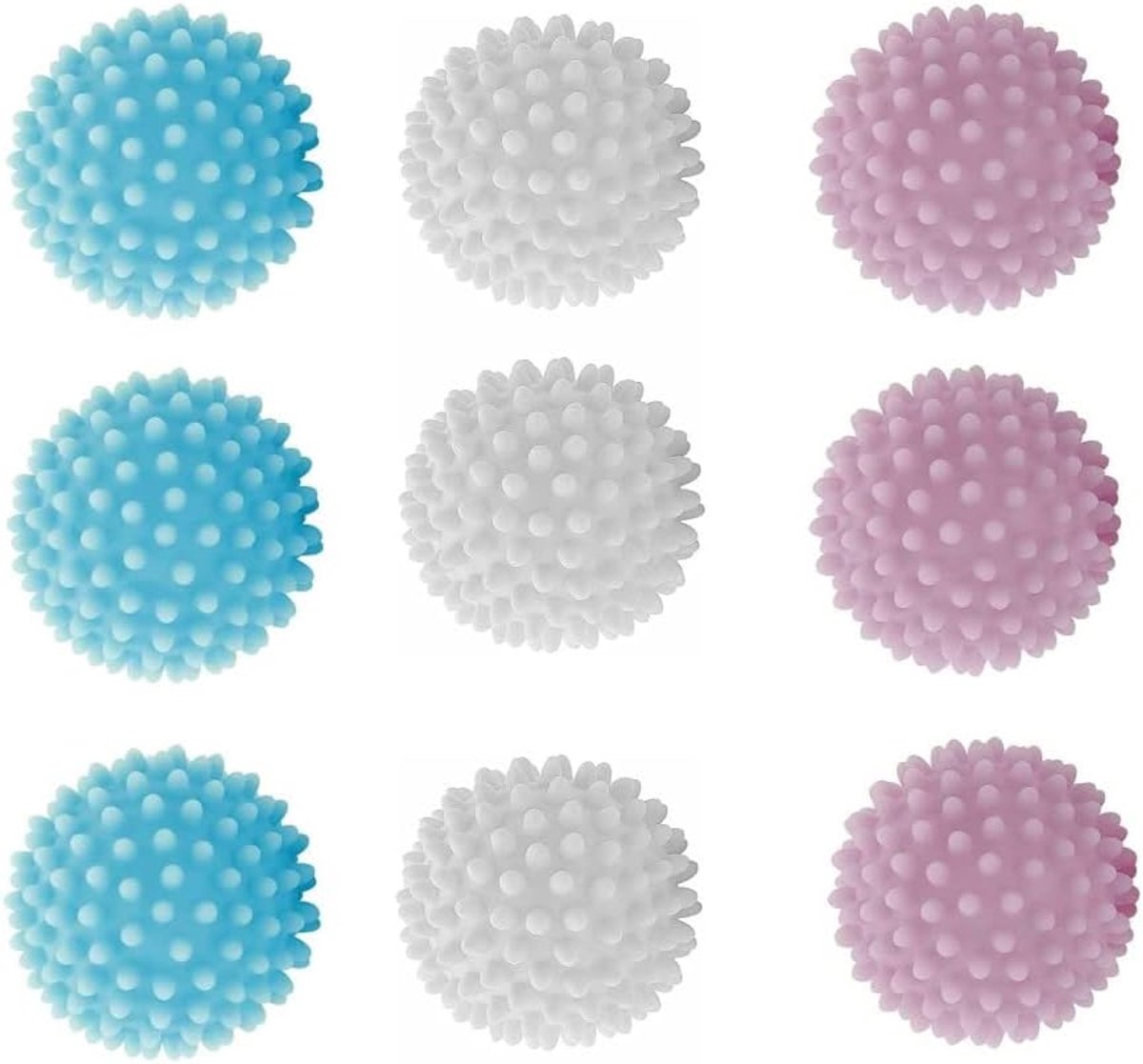 9 Pcs Wasballen - Drogerballen voor Was - Tennisballen voor Wasmachine en Droger