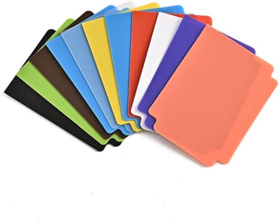 100 Stuks Kunststof Scheidingsbladen Met Tabs Voor Verzamelkaarten Set Van 10 Kleuren Scheidingsbladen 7 X 95 Cm Herbruikbare Kaartverdelers Voor Games Sportartikelen En Mappen