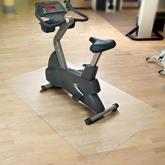 Vloermat voor hometrainers en fitnessapparaten - Transparant 114 x 130 cm
